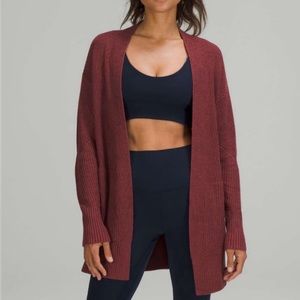 Lululemon Cashlu™ Sweater Wrap Heathered Mulled Wine Size XS/S